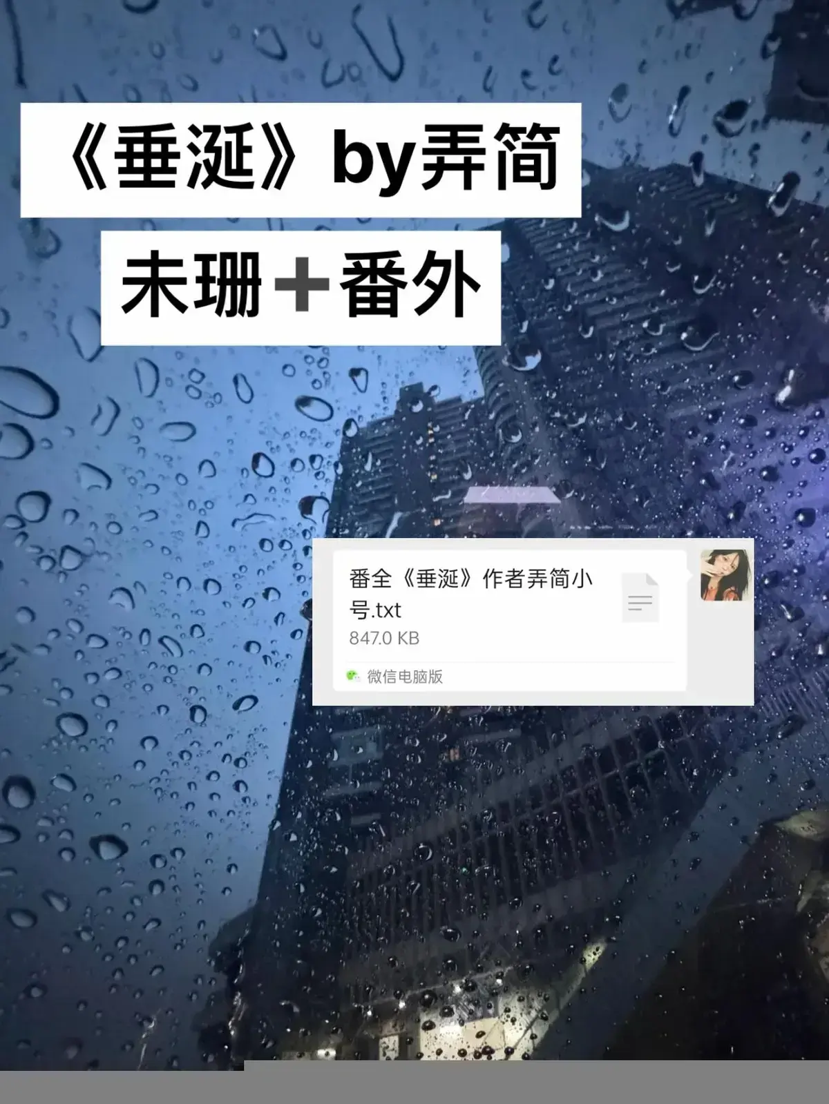 《垂涎》原著小说TXT未删减免费全本网盘-弄简by垂涎全文阅读-《垂涎》（未删减+番外）TXT下载